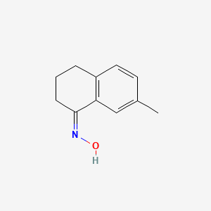 Chemical structure of (1E)-N-hydroxy-7-methyl-3,4-dihydronaphthalen-1(2H)-imine