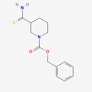 Chemical structure of (1-Cbz-3-piperidine)carbothioamide