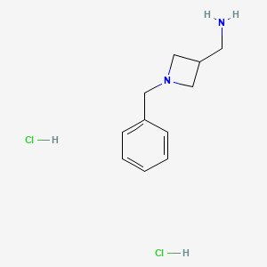 Chemical structure of (1-Benzylazetidin-3-yl)methanamine dihydrochloride