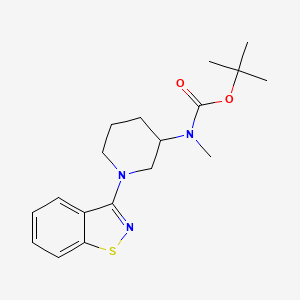 Chemical structure of (1-Benzo[d]isothiazol-3-yl-piperidin-3-yl)-Methyl-carbaMic acid tert-butyl ester