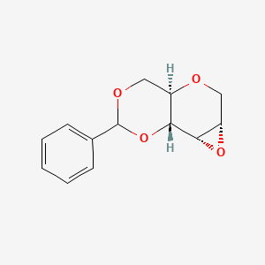 Chemical structure of 1,5:2,3-Dianhydro-4,6-O-benzylidene-D-erythro-hexitol