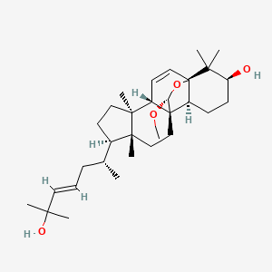 Chemical structure of (19R,23E)-5β,19-Epoxy-19-methoxycucurbita-6,23-diene-3β,25-diol