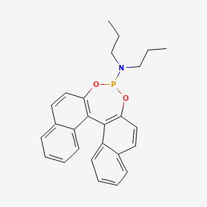 Chemical structure of (11bS)-N,N-Dipropyl-dinaphtho[2,1-d:1',2'-f][1,3,2]dioxaphosphepin-4-amine