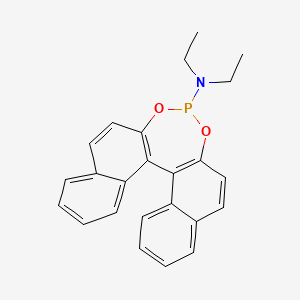 Chemical structure of (11bR)-N,N-Diethyl-dinaphtho[2,1-d:1',2'-f][1,3,2]dioxaphosphepin-4-amine