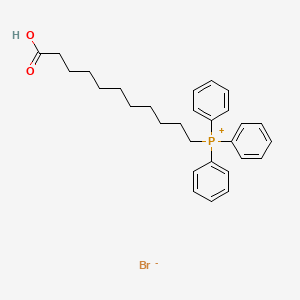 Chemical structure of (10-Carboxydecyl)(triphenyl)phosphonium bromide