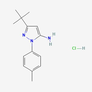 Chemical structure of (1:1)3-tert-butyl-1-p-tolyl-1H-pyrazol-5-aMine