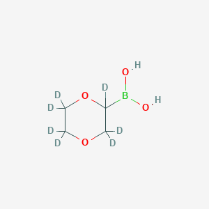 Chemical structure of (1,4-Dioxane-d7)-2-boronic acid