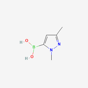 Chemical structure of 1,3-Dimethylpyrazole-5-boronic acid