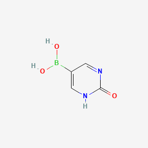 Chemical structure of 2-Hydroxypyrimidine-5-boronic acid