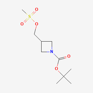 Chemical structure of (1-(tert-Butoxycarbonyl)azetidin-3-yl)methyl methanesulfonate
