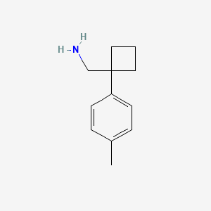 Chemical structure of (1-(p-tolyl)cyclobutyl)methanamine hydrochloride