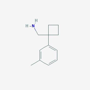 Chemical structure of (1-(m-tolyl)cyclobutyl)methanamine hydrochloride