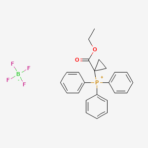 Chemical structure of (1-(Ethoxycarbonyl)cyclopropyl)triphenylphosphonium tetrafluoroborate