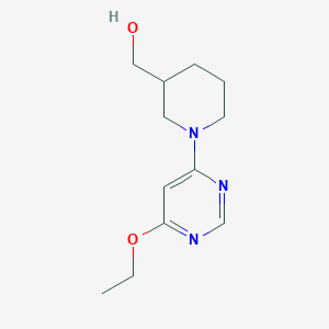 Chemical structure of (1-(6-Ethoxypyrimidin-4-yl)piperidin-3-yl)methanol