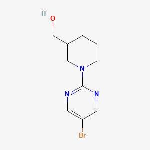 Chemical structure of (1-(5-Bromopyrimidin-2-yl)piperidin-3-yl)methanol