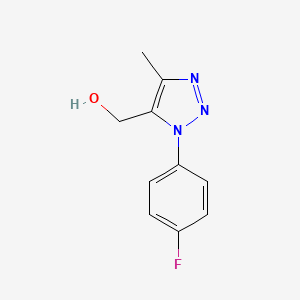 Chemical structure of (1-(4-fluorophenyl)-4-methyl-1H-1,2,3-triazol-5-yl)methanol