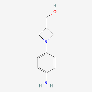 Chemical structure of (1-(4-aminophenyl)azetidin-3-yl)methanol