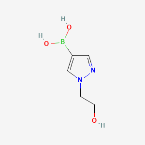 Chemical structure of 1-(2-Hydroxyethyl)pyrazole-4-boronic acid