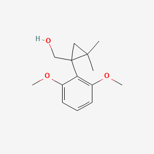 Chemical structure of (1-(2,6-dimethoxyphenyl)-2,2-dimethylcyclopropyl)methanol
