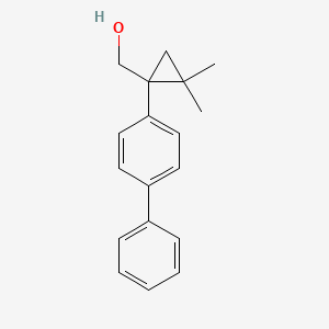 Chemical structure of [2,2-Dimethyl-1-(4-phenylphenyl)cyclopropyl]methanol