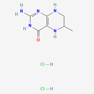 Chemical structure of (±)-6-Methyl-5,6,7,8-tetrahydropterine dihydrochloride
