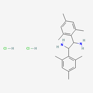 Chemical structure of (±)-1,2-Bis(2,4,6-trimethylphenyl)ethylenediamine Dihydrochloride