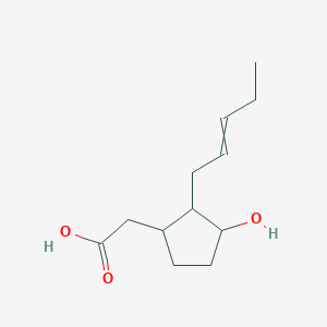 Chemical structure of (+/-)-Cucurbic Acid