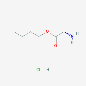 Chemical structure of (+/-)-alanine hydrochloride n-butyl ester