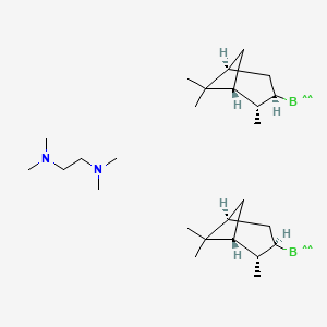 Chemical structure of (+)-Isopinocampheylborane TMEDA Complex