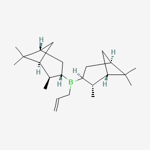 Chemical structure of (+)-Ipc2B(allyl), 1M in dioxane