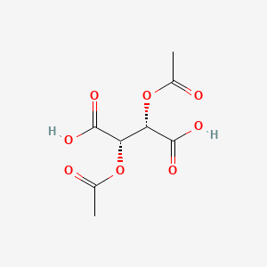 Chemical structure of (+)-Diacetyl-D-tartaric Acid