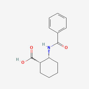 Chemical structure of 2-(Benzoylamino)cyclohexanecarboxylic acid