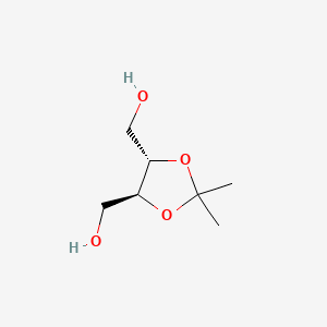 Chemical structure of (+)-2,3-O-Isopropylidene-L-threitol
