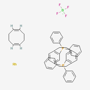 Chemical structure of ([(R)-PhanephosRhCOD]BF4)