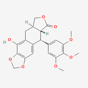 Chemical structure of beta-Peltatin
