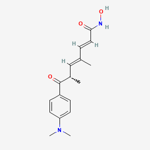 Chemical structure of (-)-Trichostatin A