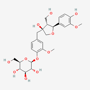 Chemical structure of (-)-Olivil 4''-O-glucoside/Olivil 4'-O-glucoside