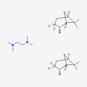 Chemical structure of (-)-Isopinocampheylborane TMEDA Complex