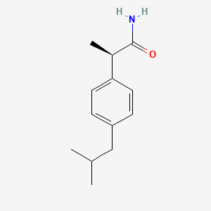 Chemical structure of (-)-Ibuprofenamide