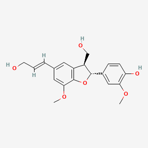 Chemical structure of (-)-Dehydrodiconiferyl alcohol
