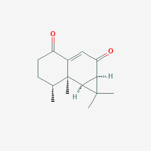 Chemical structure of (-)-Anthracophyllone