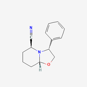 Chemical structure of (-)-2-Cyano-6-phenyloxazolopiperidine