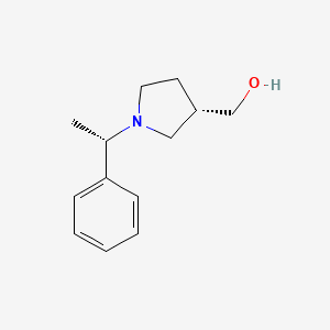 Chemical structure of ((S)-1-((S)-1-Phenylethyl)pyrrolidin-3-yl)methanol