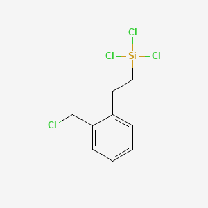 Chemical structure of ((CHLOROMETHYL)PHENYLETHYL)TRICHLOROSILANE