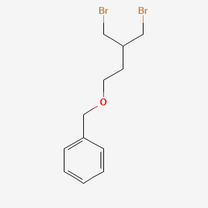 Chemical structure of ((4-bromo-3-(bromomethyl)butoxy)methyl)benzene