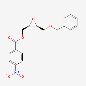 Chemical structure of ((2R,3S)-3-((Benzyloxy)methyl)oxiran-2-yl)methyl 4-nitrobenzoate