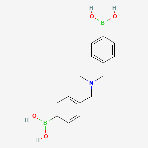 Chemical structure of (((Methylazanediyl)bis(methylene))bis(4,1-phenylene))diboronic acid