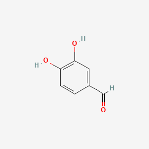 Chemical structure of 3,4-Dihydroxybenzaldehyde