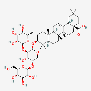 Chemical structure of Betulinic acid 3beta-O-alpha-L-rhamnopyranosyl