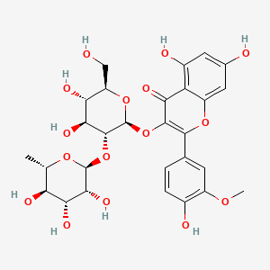 Chemical structure of Isorhamnetin-3-O-neohespeidoside